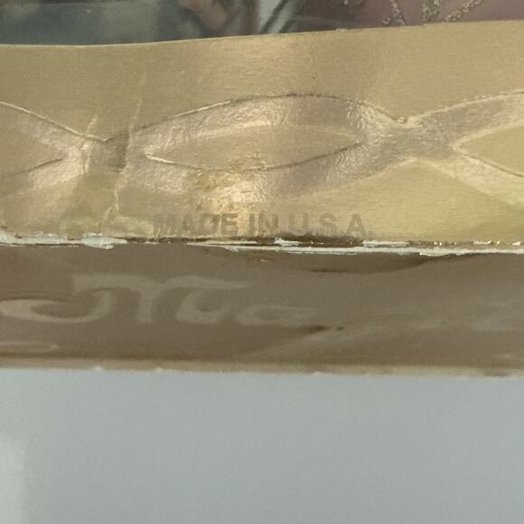 Krebs Glass Christmas Ornaments Glitter Cherub Music Notes Dusty Rose 4-2.5" VTG - Picture 5 of 7